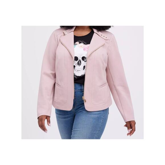 torrid Jackets & Blazers - Torrid Studio Ponte Moto Zip-Front Jacket in Size 3